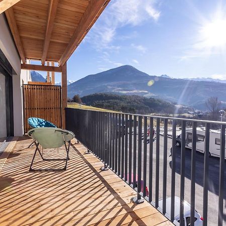 Ferienwohnung Au Calme Des Sommets - Vue Montagne Embrun Exterior foto
